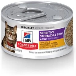 Hill's Science Diet Adult Sensitive Stomach & Skin Chicken & Vegetable Entrée Canned Cat Food