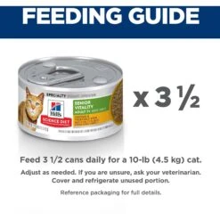 Hill's Science Diet Adult 7+ Senior Vitality Chicken & Vegetable Stew Canned Cat Food -Hill's Science Plan Store 109371 PT6. AC SS1800 V1597965077