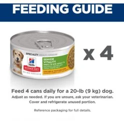 Hill's Science Diet Adult 7+ Small & Mini Senior Vitality Chicken & Vegetable Stew Canned Dog Food -Hill's Science Plan Store 109446 PT6. AC SS1800 V1597958191