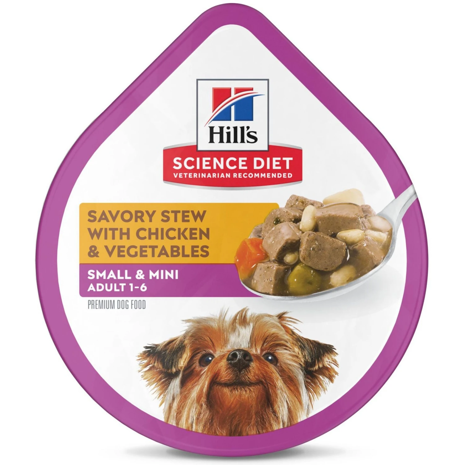 Hill's Science Diet Adult Small Mini Savory Stew Chicken & Vegetable Wet Dog Food Trays 3 Hill's Science Diet Adult Small Mini Savory Stew Chicken & Vegetable Wet Dog Food Trays