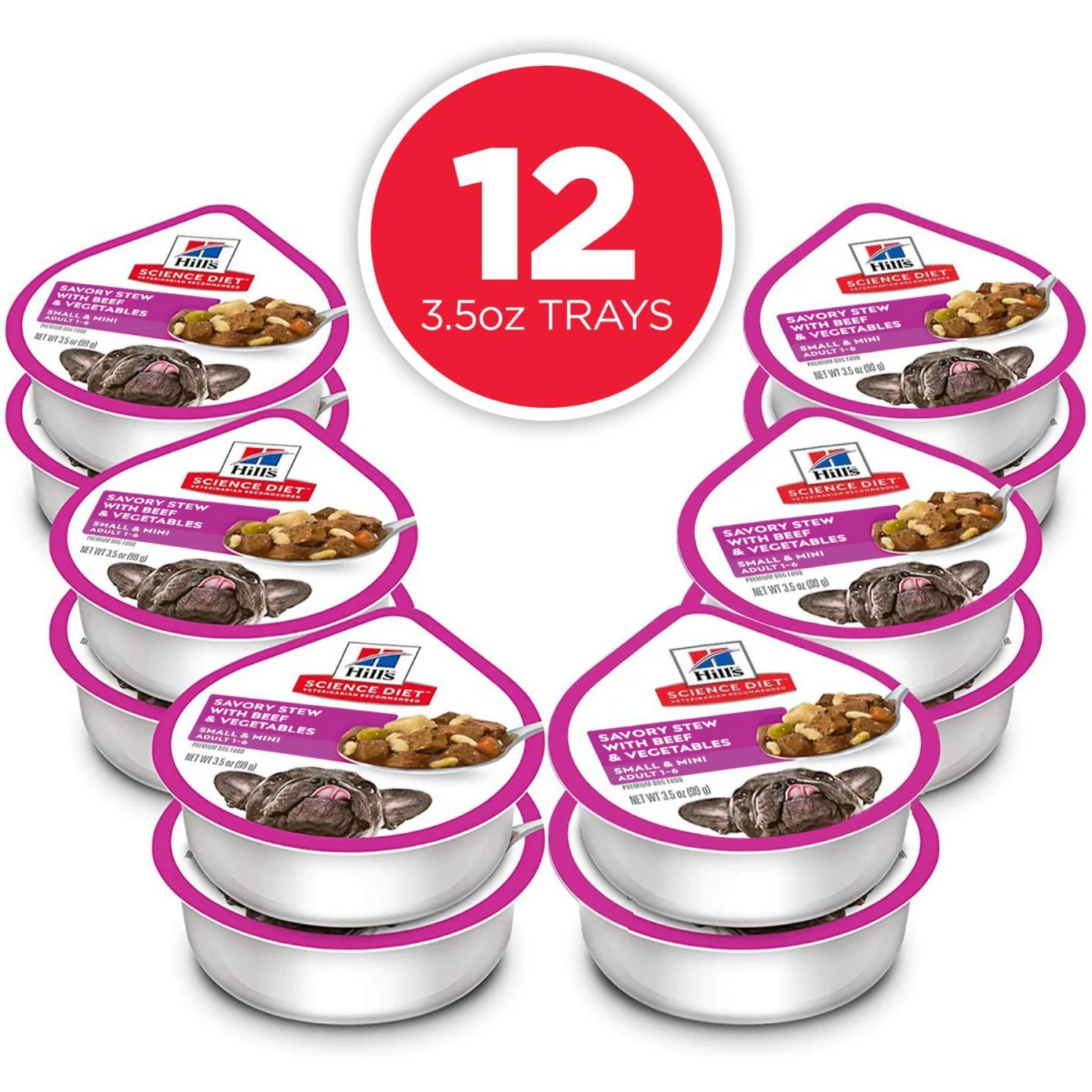 Hill's Science Diet Adult Small Mini Savory Stew Beef & Vegetable Wet Dog Food Trays 5 Hill's Science Diet Adult Small Mini Savory Stew Beef & Vegetable Wet Dog Food Trays - Image 3