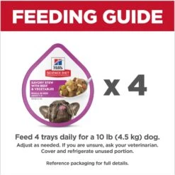 Hill's Science Diet Adult Small Mini Savory Stew Beef & Vegetable Wet Dog Food Trays 18 Hill's Science Diet Adult Small Mini Savory Stew Beef & Vegetable Wet Dog Food Trays -Hill's Science Plan Store 133608 PT7. AC SS1800 V1692734582