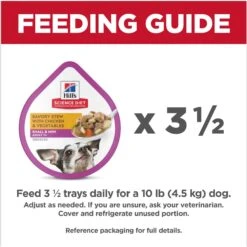 Hill's Science Diet Adult 7+ Small & Mini Savory Chicken & Vegetable Stew Dog Food Trays 18 Hill's Science Diet Adult 7+ Small & Mini Savory Chicken & Vegetable Stew Dog Food Trays -Hill's Science Plan Store 133610 PT7. AC SS1800 V1692734470