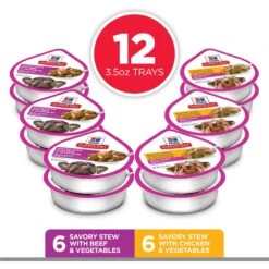 Hill's Science Diet Adult Small Paws Chicken & Vegetables & Beef & Vegetables Variety Pack Wet Dog Food Trays -Hill's Science Plan Store 140080 PT2. AC SS1800 V1692727478