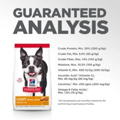 Hill's Science Diet Adult Light Small Bites With Chicken Meal & Barley Dry Dog Food -Hill's Science Plan Store 157805 PT8. AC SS1800 V1605840172