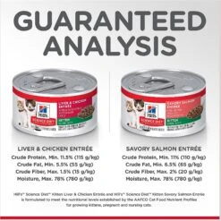 Hill's Science Diet Kitten Liver & Chicken & Savory Salmon Variety Pack Canned Cat Food -Hill's Science Plan Store 181111 PT6. AC SS1800 V1598147171