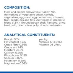 Hill's Science Plan Adult 1+ Perfect Digestion Small & Mini Mousse Saver Pack: Turkey (24 X 200g) -Hill's Science Plan Store 1 atf 608360 ingredient panel 2