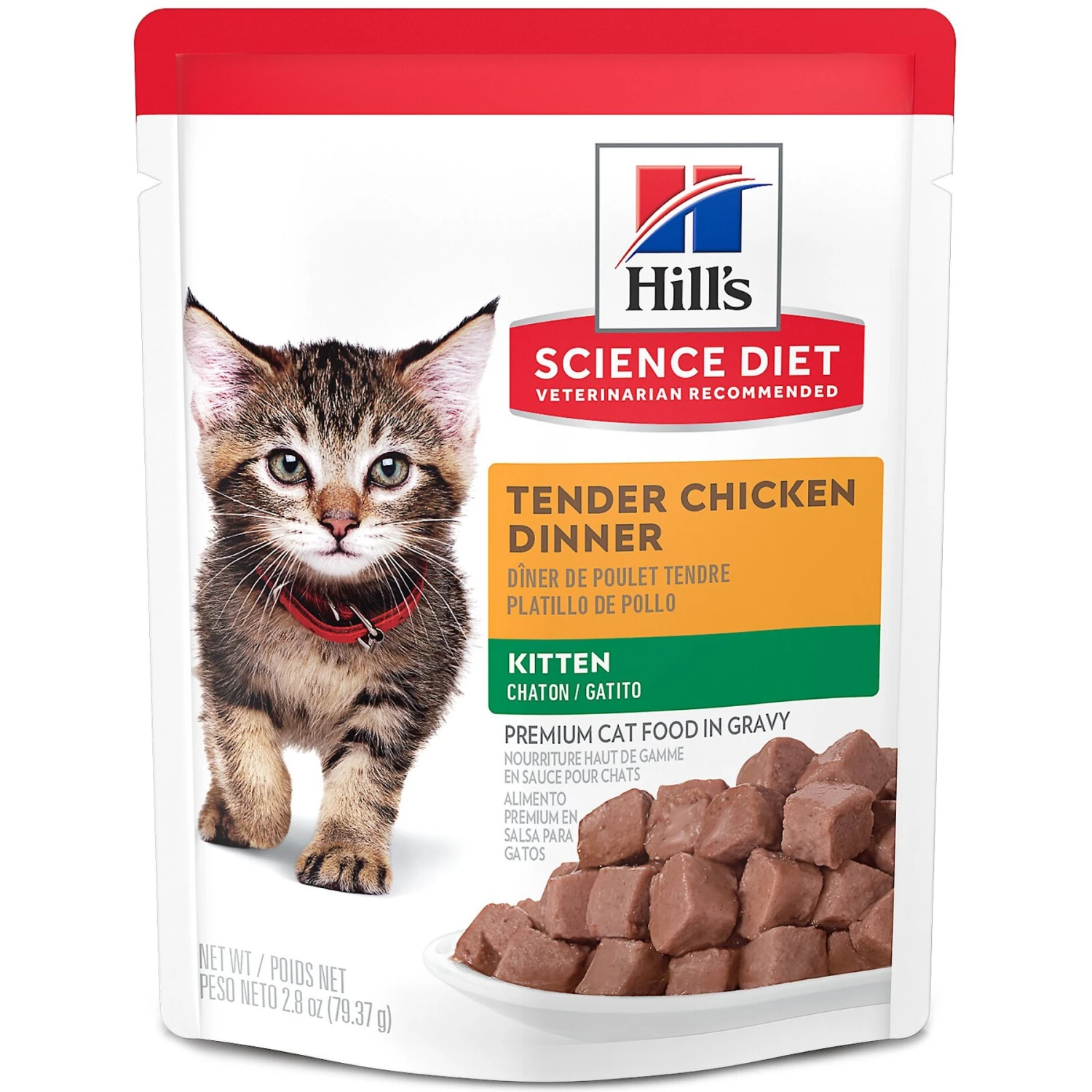 Hill's Science Diet Kitten Tender Chicken Recipe Cat Food, 2.8-oz Pouch, Case Of 24 3 Hill's Science Diet Kitten Tender Chicken Recipe Cat Food, 2.8-oz Pouch, Case Of 24