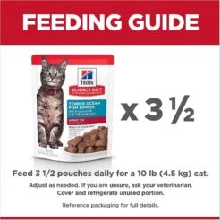 Hill's Science Diet Adult Tender Ocean Fish Recipe Cat Food, 2.8-oz Pouch, Case Of 24 -Hill's Science Plan Store 218065 PT7. AC SS1800 V1598145376