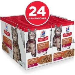 Hill's Science Diet Adult Turkey & Liver Casserole Recipe Cat Food, 2.8-oz Pouch, Case Of 24 -Hill's Science Plan Store 218069 PT2. AC SS1800 V1581441187