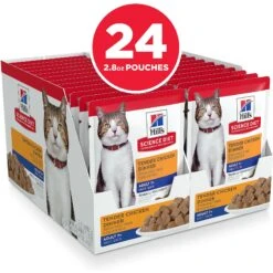 Hill's Science Diet Adult 7+ Tender Chicken Recipe Cat Food, 2.8-oz Pouch, Case Of 24 -Hill's Science Plan Store 218071 PT2. AC SS1800 V1581441192
