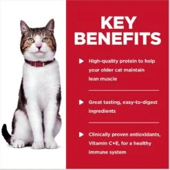 Hill's Science Diet Adult 7+ Tender Chicken Recipe Cat Food, 2.8-oz Pouch, Case Of 24 -Hill's Science Plan Store 218071 PT4. AC SS1800 V1598152285