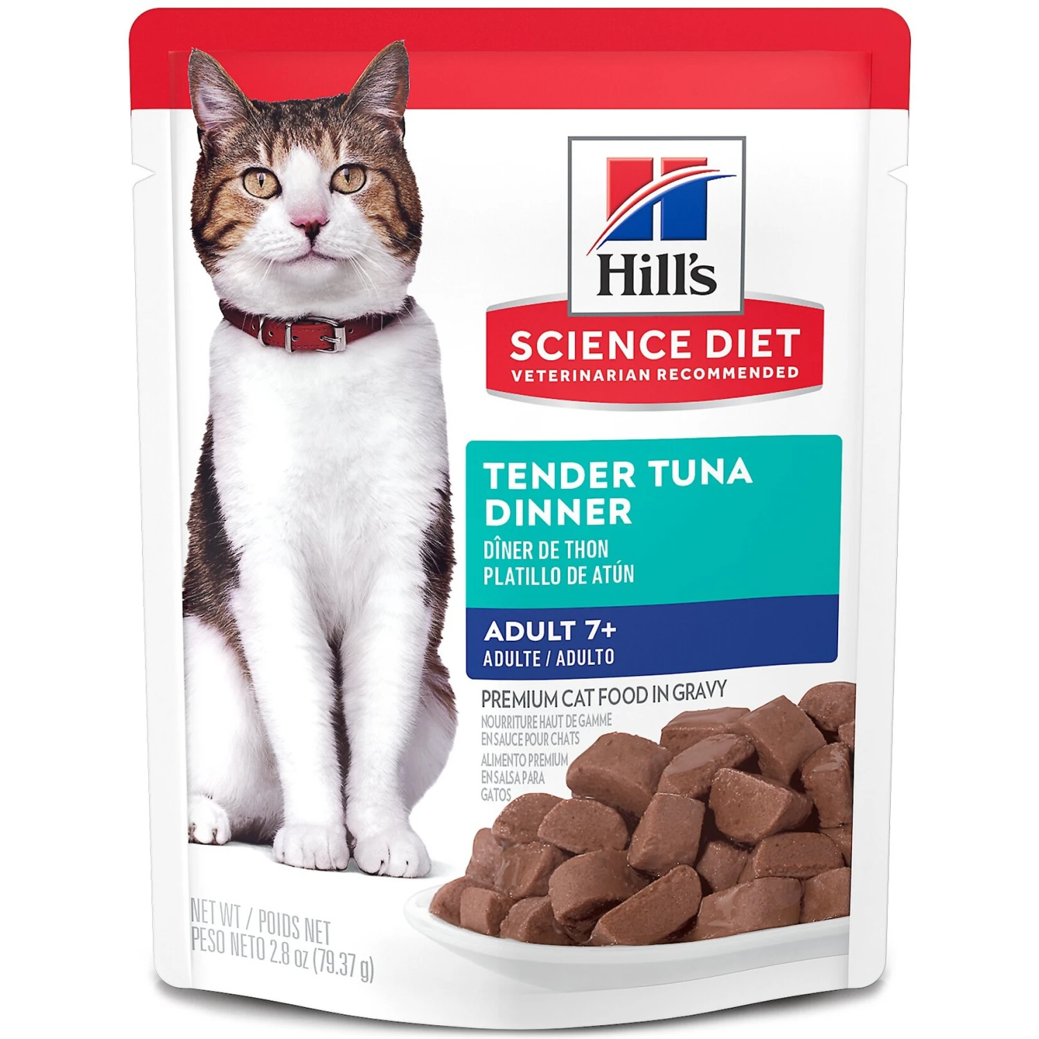 Hill's Science Diet Adult 7+ Tender Tuna Recipe Cat Food, 2.8-oz Pouch, Case Of 24 3 Hill's Science Diet Adult 7+ Tender Tuna Recipe Cat Food, 2.8-oz Pouch, Case Of 24