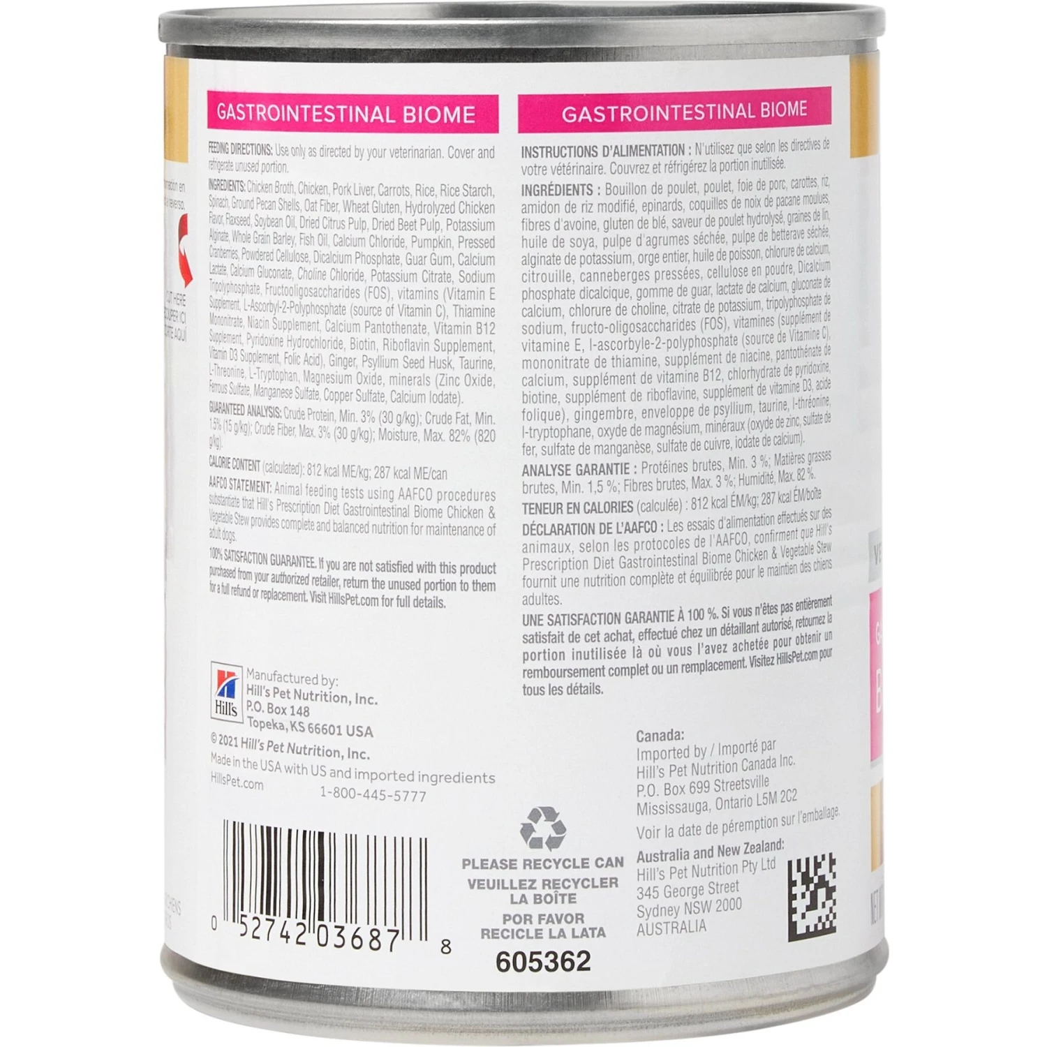 Hill's Prescription Diet Gastrointestinal Biome Chicken & Vegetable Stew Wet Dog Food 4 Hill's Prescription Diet Gastrointestinal Biome Chicken & Vegetable Stew Wet Dog Food - Image 2