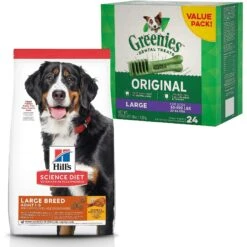 Hill's Science Diet Adult Large Breed Dry Dog Food & Greenies Large Dental Dog Treats
