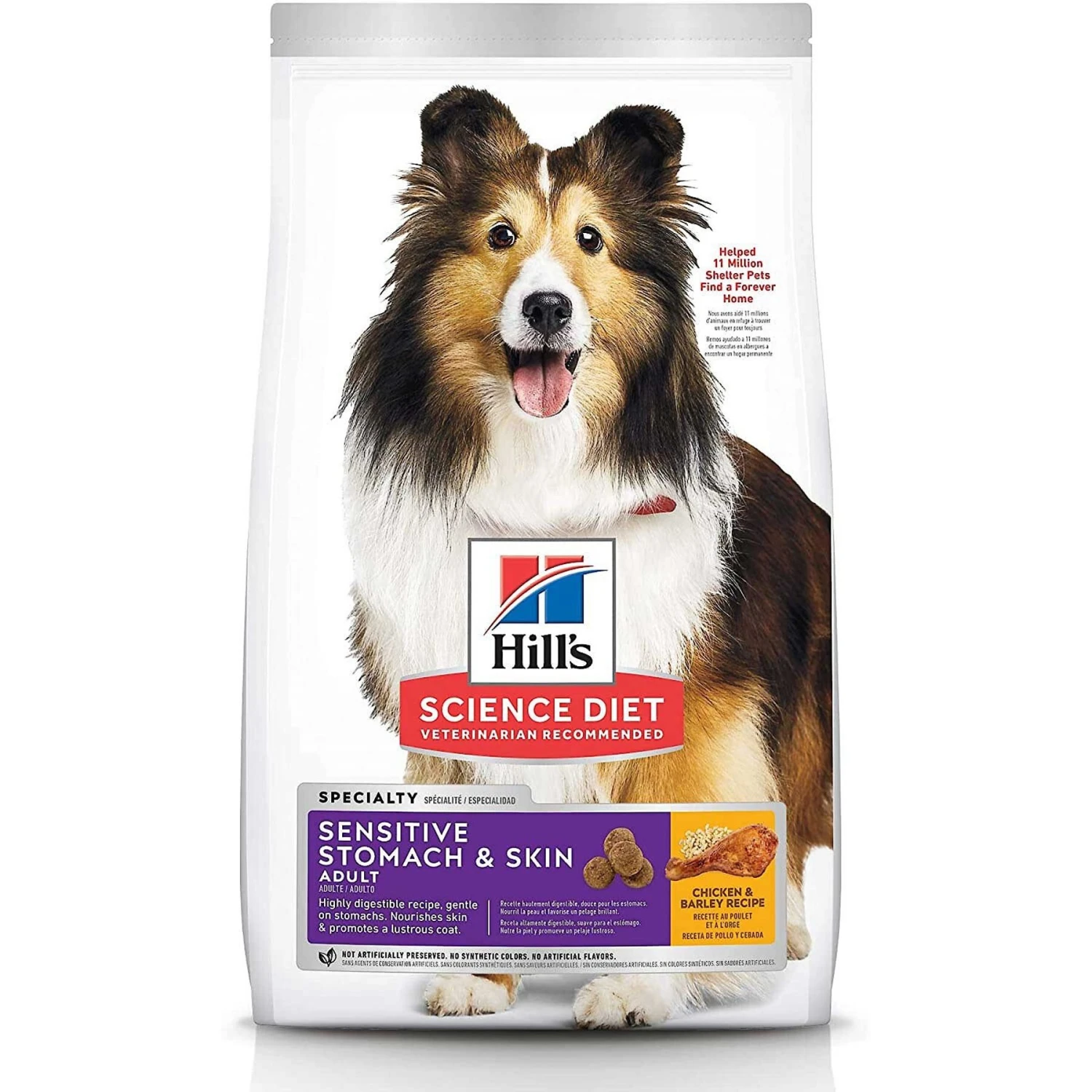 Hill's Science Diet Adult Sensitive Stomach & Sensitive Skin Chicken Recipe Dry Dog Food & Hill's Natural Soft Savories With Peanut Butter & Banana Dog Treats 4 Hill's Science Diet Adult Sensitive Stomach & Sensitive Skin Chicken Recipe Dry Dog Food & Hill's Natural Soft Savories With Peanut Butter & Banana Dog Treats - Image 2