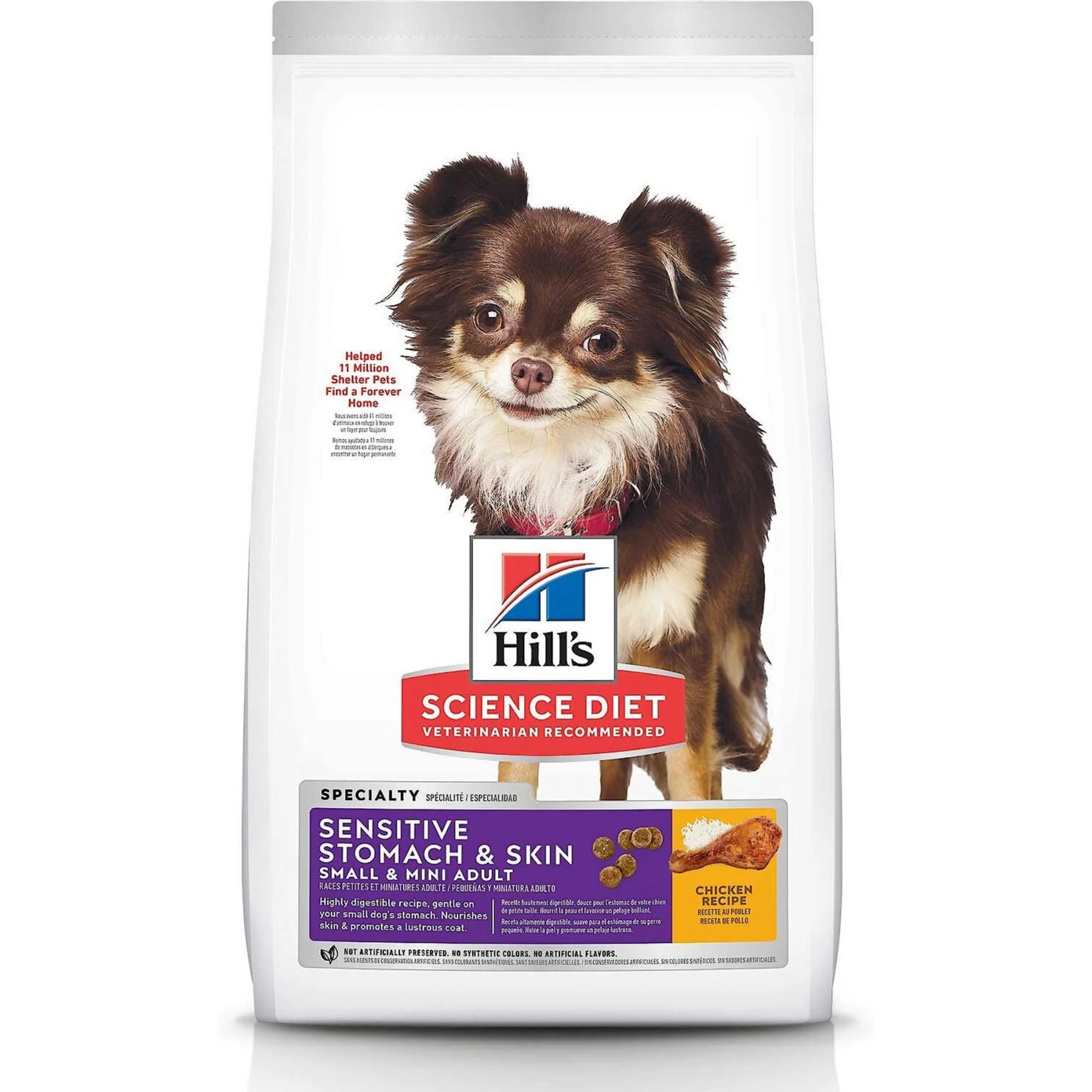 Hill's Science Diet Adult Sensitive Stomach & Skin Small & Mini Breed Chicken Recipe Dry Dog Food & Hill's Natural Soft Savories With Peanut Butter & Banana Dog Treats 4 Hill's Science Diet Adult Sensitive Stomach & Skin Small & Mini Breed Chicken Recipe Dry Dog Food & Hill's Natural Soft Savories With Peanut Butter & Banana Dog Treats - Image 2
