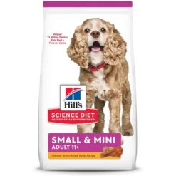 Hill's Science Diet Adult 11+ Small & Mini Chicken Meal, Barley & Brown Rice Recipe Dry Dog Food & Hill's Natural Soft Savories With Peanut Butter & Banana Dog Treats -Hill's Science Plan Store 298082 PT5. AC SS1800 V1692826258