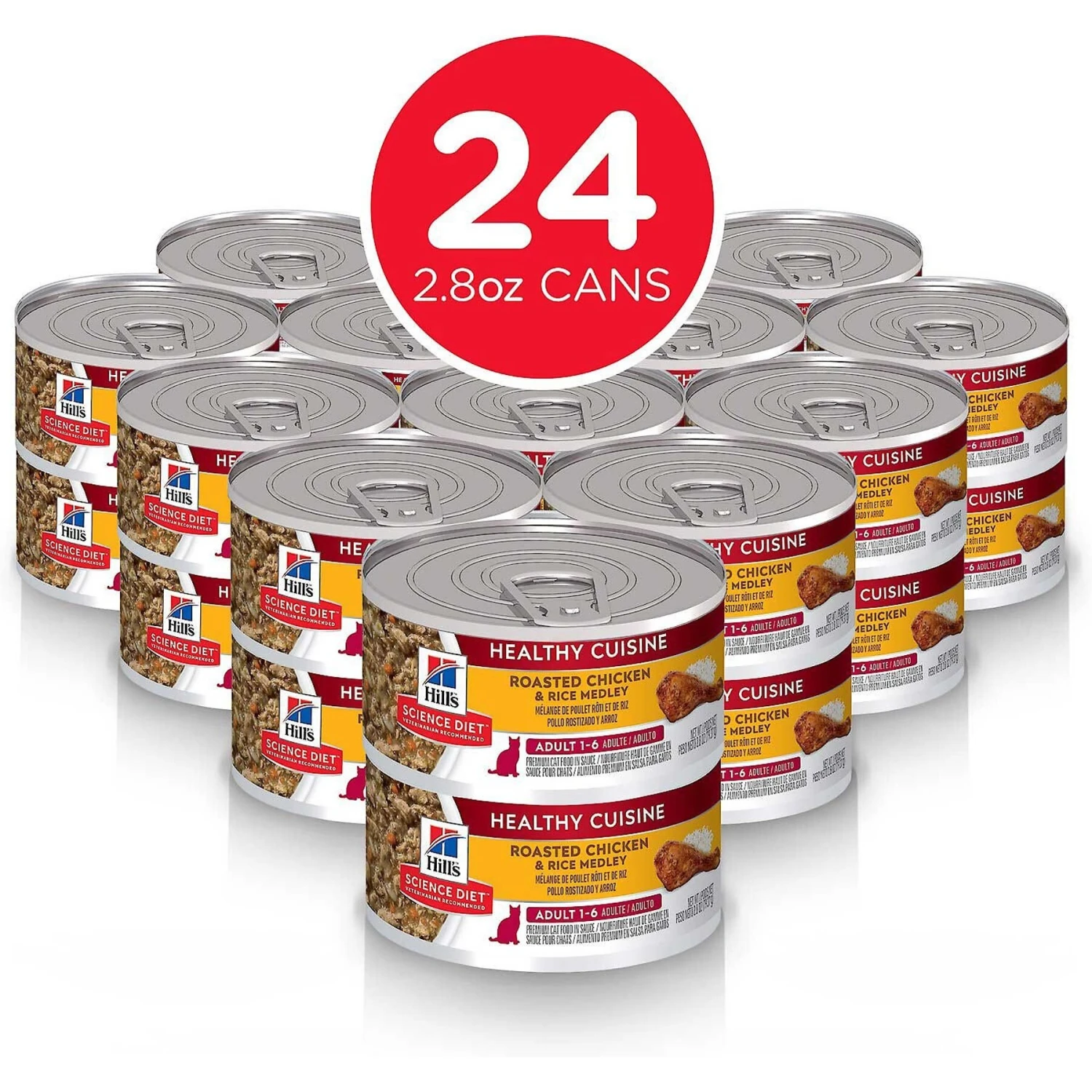 Hill's Science Diet Adult Healthy Cuisine Roasted Chicken & Rice Medley Canned Cat Food & Hill's Science Diet Adult 7+ Tender Dinner Variety Pack Cat Food, 2.8-oz Pouch, Case Of 12 5 Hill's Science Diet Adult Healthy Cuisine Roasted Chicken & Rice Medley Canned Cat Food & Hill's Science Diet Adult 7+ Tender Dinner Variety Pack Cat Food, 2.8-oz Pouch, Case Of 12 - Image 3