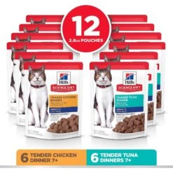 Hill's Science Diet Adult Healthy Cuisine Roasted Chicken & Rice Medley Canned Cat Food & Hill's Science Diet Adult 7+ Tender Dinner Variety Pack Cat Food, 2.8-oz Pouch, Case Of 12 18 Hill's Science Diet Adult Healthy Cuisine Roasted Chicken & Rice Medley Canned Cat Food & Hill's Science Diet Adult 7+ Tender Dinner Variety Pack Cat Food, 2.8-oz Pouch, Case Of 12 -Hill's Science Plan Store 353411 PT7. AC SS1800 V1639531896