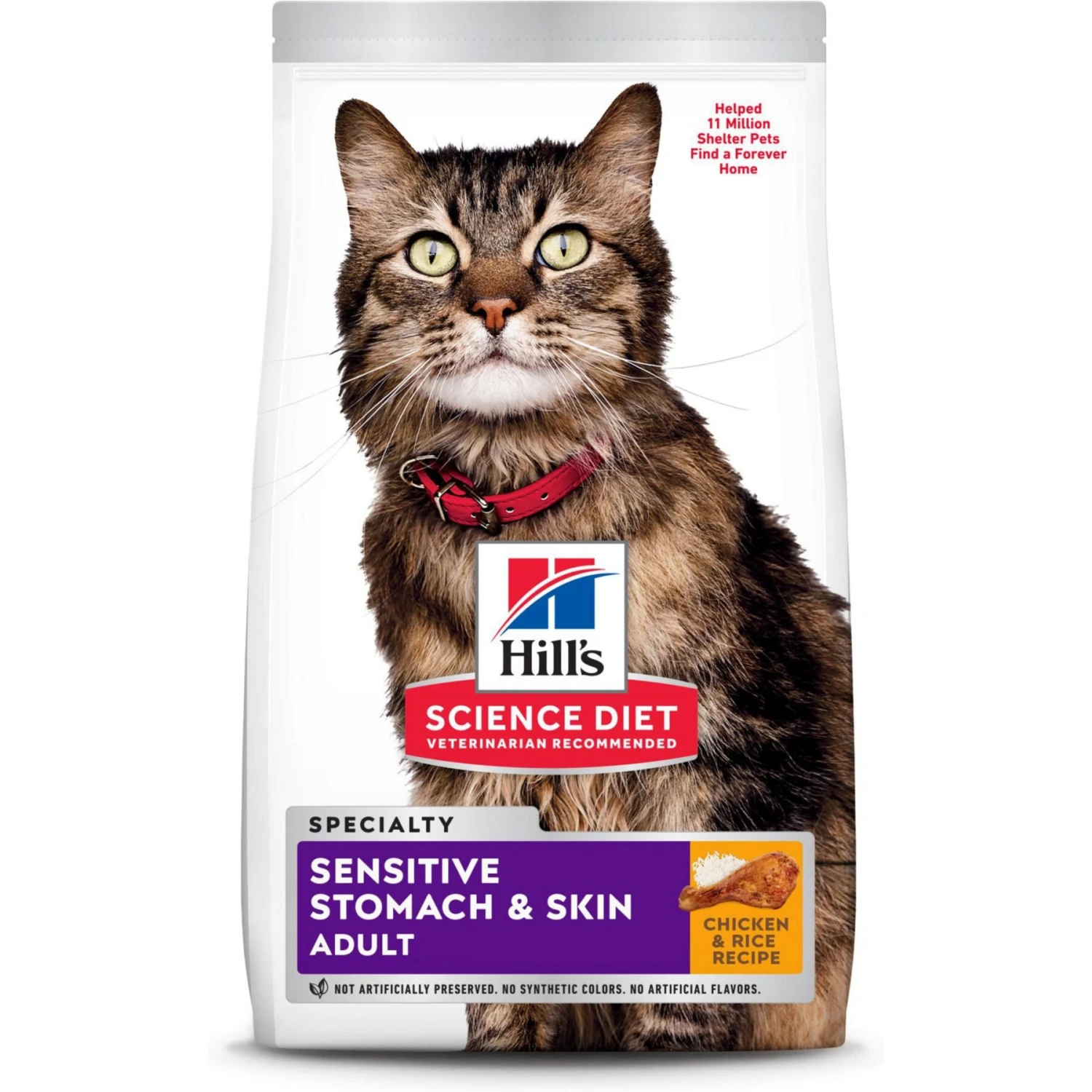 Hill's Science Diet Adult Sensitive Stomach & Sensitive Skin Chicken & Rice Recipe Dry Cat Food & Hill's Science Diet Adult Urinary Hairball Control Savory Chicken Entree Canned Cat Food 4 Hill's Science Diet Adult Sensitive Stomach & Sensitive Skin Chicken & Rice Recipe Dry Cat Food & Hill's Science Diet Adult Urinary Hairball Control Savory Chicken Entree Canned Cat Food - Image 2