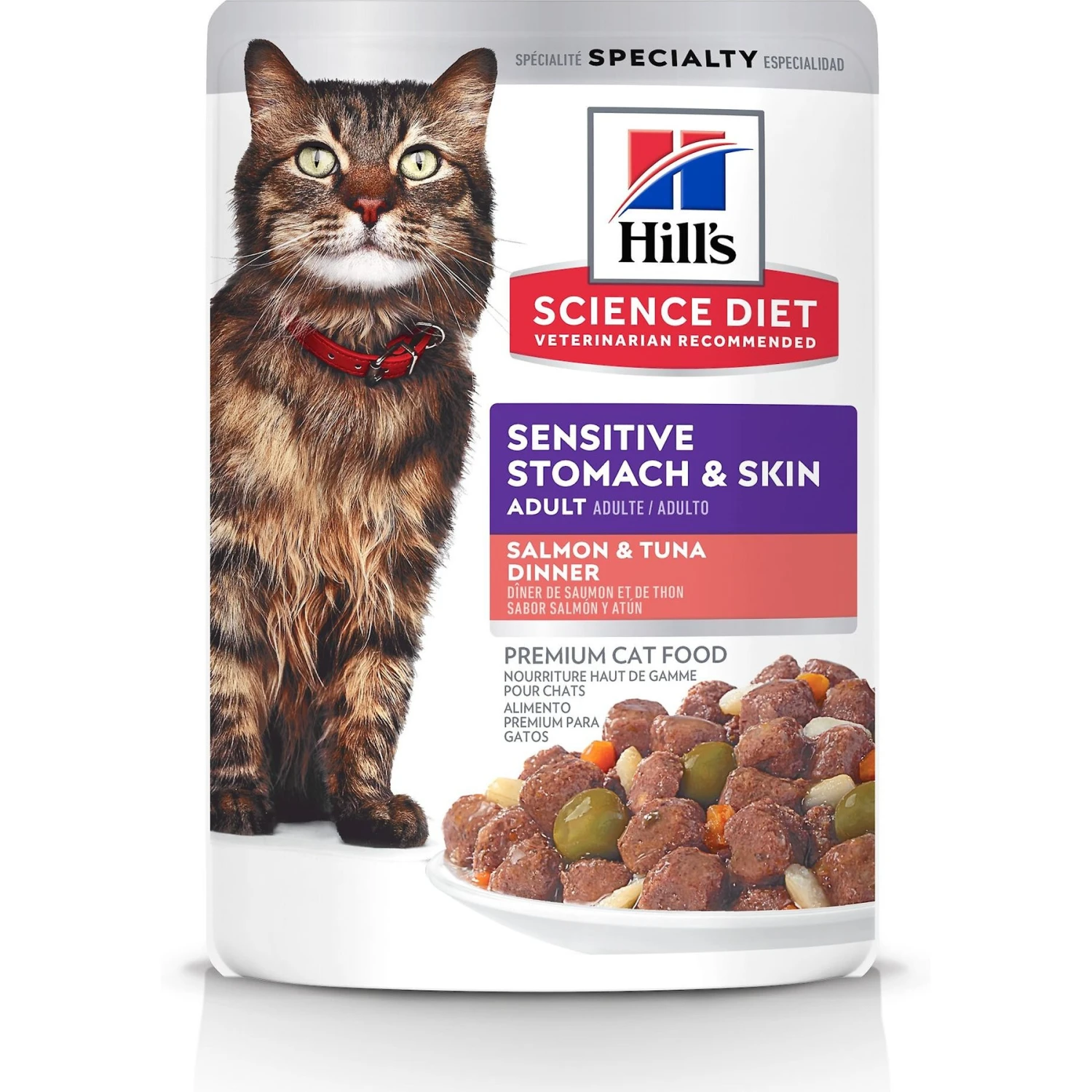 Hill's Science Diet Adult Sensitive Stomach & Skin Salmon & Tuna Wet Cat Food 3 Hill's Science Diet Adult Sensitive Stomach & Skin Salmon & Tuna Wet Cat Food