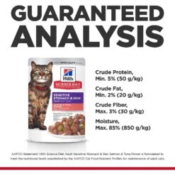 Hill's Science Diet Adult Sensitive Stomach & Skin Salmon & Tuna Wet Cat Food 18 Hill's Science Diet Adult Sensitive Stomach & Skin Salmon & Tuna Wet Cat Food -Hill's Science Plan Store 364091 PT7. AC SS1800 V1643907099