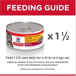 Hill's Science Diet Adult Savory Chicken Entree Canned Cat Food 18 Hill's Science Diet Adult Savory Chicken Entree Canned Cat Food -Hill's Science Plan Store 48911 PT7. AC SS1800 V1598148071