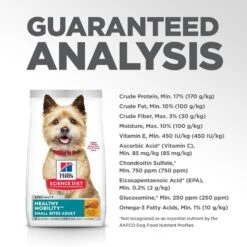 Hill's Science Diet Adult Healthy Mobility Small Bites Chicken Meal, Brown Rice & Barley Recipe Dry Dog Food -Hill's Science Plan Store 48917 PT8. AC SS1800 V1625698003