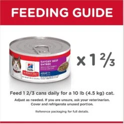 Hill's Science Diet Adult 7+ Savory Beef Entree Canned Cat Food -Hill's Science Plan Store 48928 PT7. AC SS1800 V1598154980