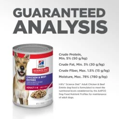 Hill's Science Diet Adult Chicken& Beef Entree Canned Dog Food -Hill's Science Plan Store 48956 PT8. AC SS1800 V1598142386