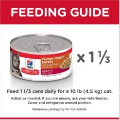 Hill's Science Diet Adult Savory Turkey Entree Canned Cat Food -Hill's Science Plan Store 48968 PT7. AC SS1800 V1598149263