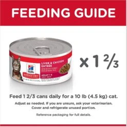 Hill's Science Diet Adult Liver & Chicken Entree Canned Cat Food -Hill's Science Plan Store 49002 PT7. AC SS1800 V1598148663