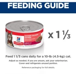 Hill's Science Diet Adult Savory Salmon Entree Canned Cat Food -Hill's Science Plan Store 49006 PT6. AC SS1800 V1598146315