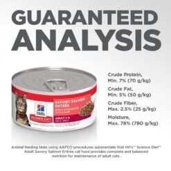 Hill's Science Diet Adult Savory Salmon Entree Canned Cat Food -Hill's Science Plan Store 49006 PT7. AC SS1800 V1598146309