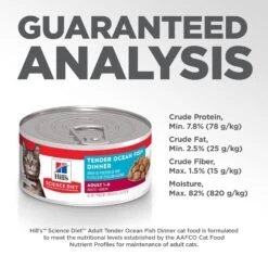 Hill's Science Diet Adult Tender Ocean Fish Dinner Canned Cat Food -Hill's Science Plan Store 52765 PT7. AC SS1800 V1598142969