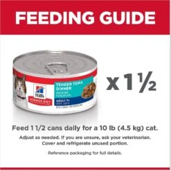 Hill's Science Diet Adult 7+ Tender Tuna Dinner Canned Cat Food 17 Hill's Science Diet Adult 7+ Tender Tuna Dinner Canned Cat Food -Hill's Science Plan Store 52769 PT7. AC SS1800 V1598155880