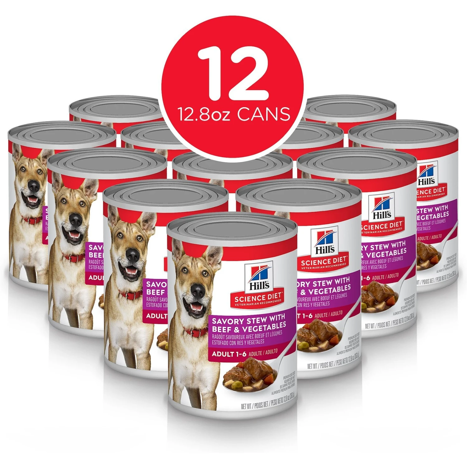 Hill's Science Diet Adult Savory Stew With Beef & Vegetables Canned Dog Food 3 Hill's Science Diet Adult Savory Stew With Beef & Vegetables Canned Dog Food - Image 2