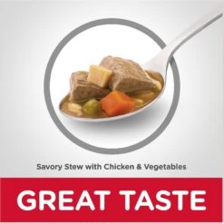 Hill's Science Diet Adult 7+ Savory Stew With Chicken & Vegetables Canned Dog Food -Hill's Science Plan Store 52801 PT5. AC SS1800 V1598152562