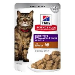 Hill's Science Plan Adult Sensitive Stomach & Skin Turkey (12 X 85g) -Hill's Science Plan Store 601120 pla hills hs 01 0