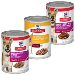Hill's Science Diet Adult Chicken & Barley Entree Canned Dog Food + 2 Items