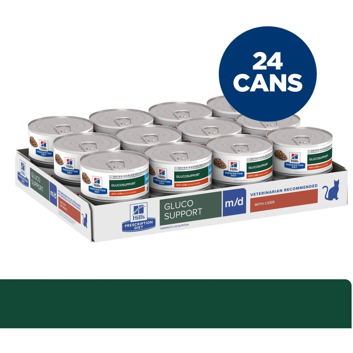 Hill's Prescription Diet M/d GlucoSupport With Liver Wet Cat Food 4 Hill's Prescription Diet M/d GlucoSupport With Liver Wet Cat Food - Image 2