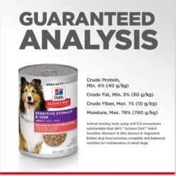 Hill's Science Diet Adult Sensitive Stomach & Skin Grain-Free Salmon & Vegetable Entree Canned Dog Food 18 Hill's Science Diet Adult Sensitive Stomach & Skin Grain-Free Salmon & Vegetable Entree Canned Dog Food -Hill's Science Plan Store 74199 PT7. AC SS1800 V1612829792