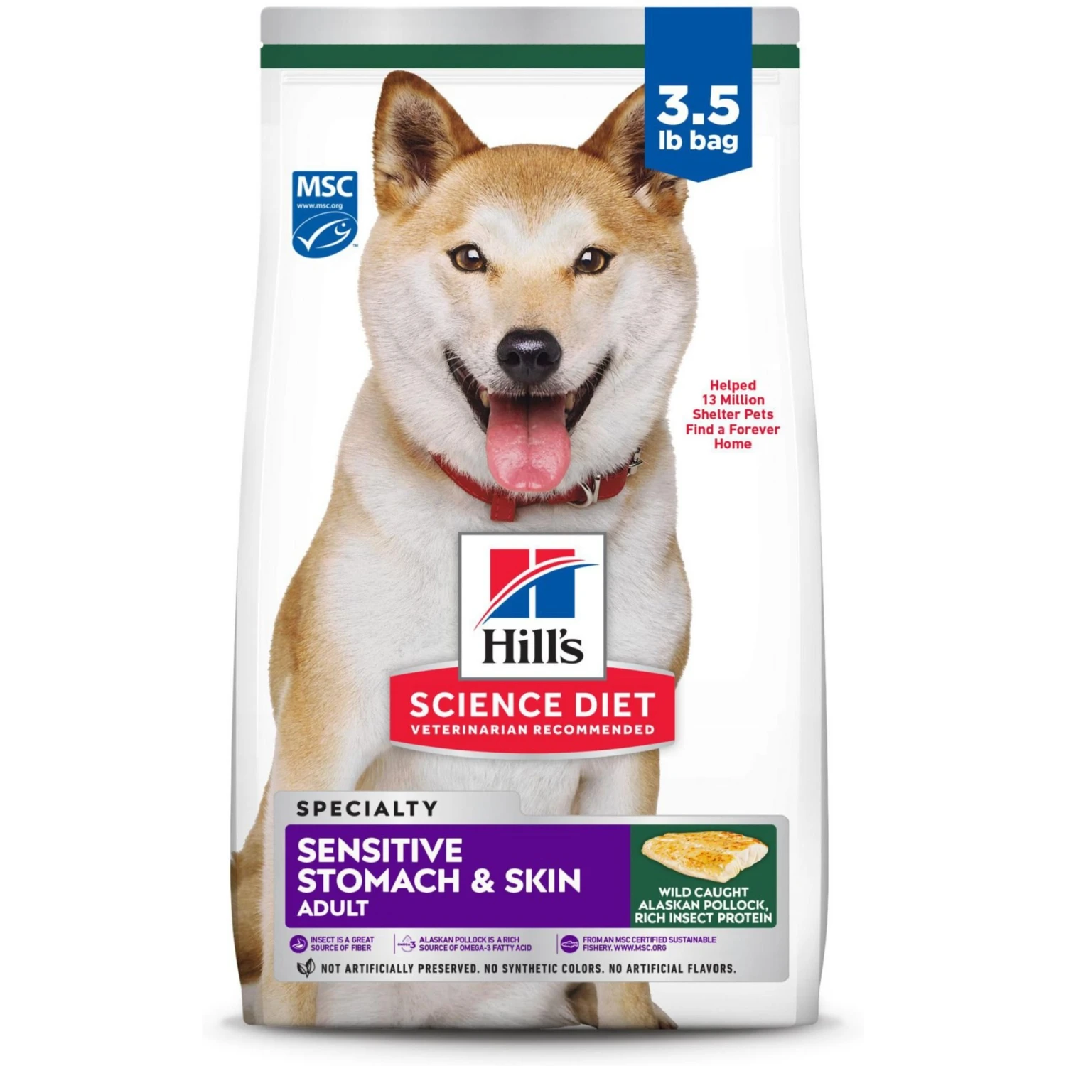Hill's Science Diet Adult Sensitive Stomach & Skin Pollock Meal, Barley & Insect Meal Recipe Dry Dog Food 3 Hill's Science Diet Adult Sensitive Stomach & Skin Pollock Meal, Barley & Insect Meal Recipe Dry Dog Food