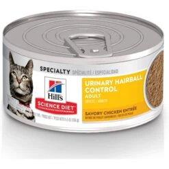 Hill's Science Diet Adult Urinary Hairball Control Dry Cat Food & Hill's Science Diet Adult Urinary Hairball Control Savory Chicken Entree Canned Cat Food -Hill's Science Plan Store 854366 PT5. AC SS1800 V1683743653