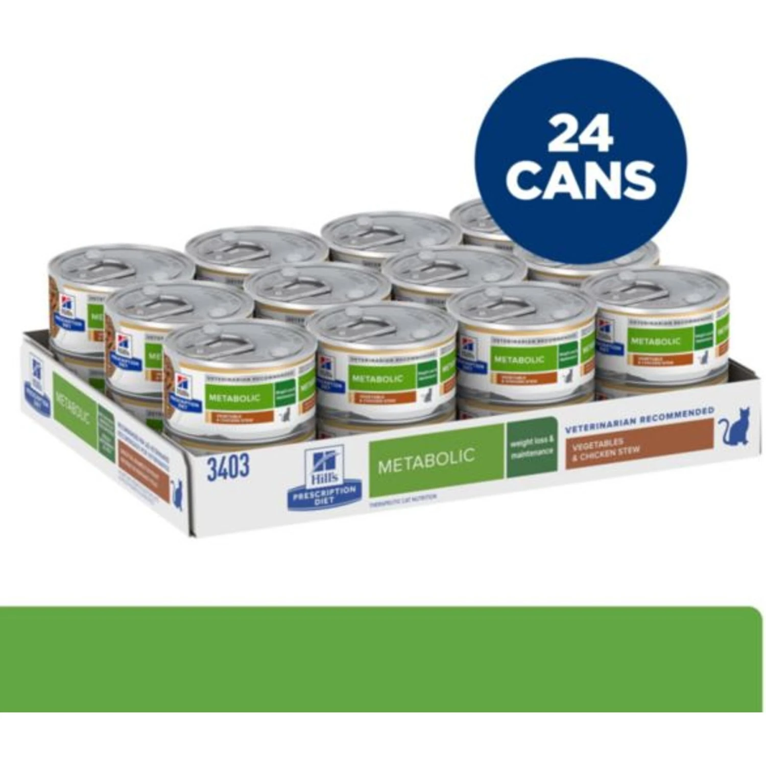 Hill's Prescription Diet Metabolic Weight Management Vegetable & Chicken Stew Canned Cat Food 4 Hill's Prescription Diet Metabolic Weight Management Vegetable & Chicken Stew Canned Cat Food - Image 2