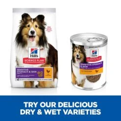 Hill's Science Plan Adult Sensitive Stomach & Skin Chicken (12 X 370g) -Hill's Science Plan Store atf 608359 cross sell 4 1