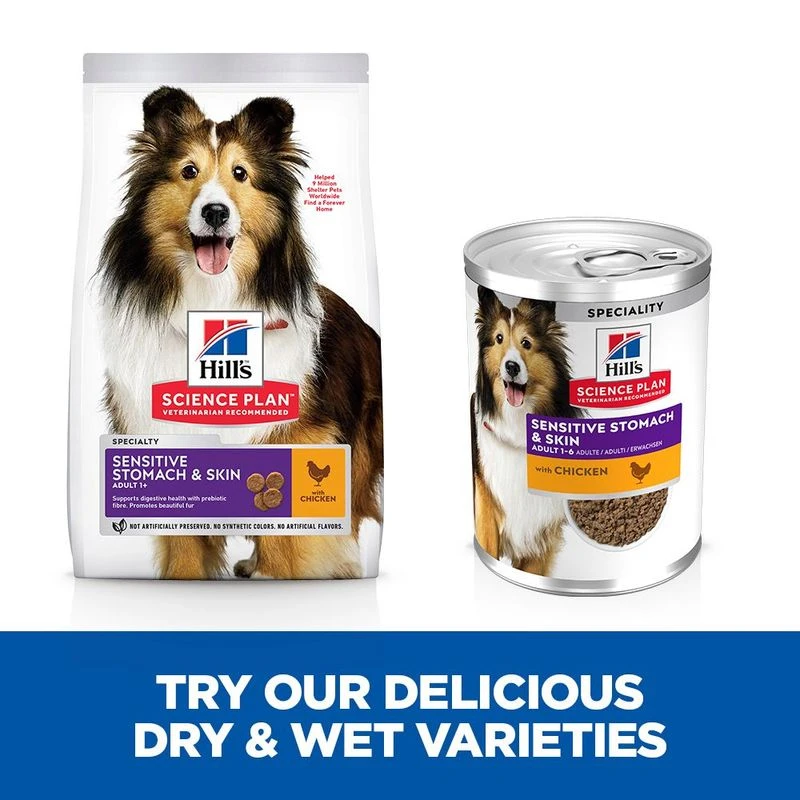 Hill's Science Plan Adult Sensitive Stomach & Skin Saver Pack: Chicken (24 X 370g) 8 Hill's Science Plan Adult Sensitive Stomach & Skin Saver Pack: Chicken (24 X 370g) - Image 6