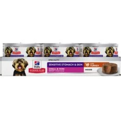 Hill's Science Plan Sensitive Stomach & Skin Small & Mini Mousse Saver Pack: Turkey (24 X 200g) -Hill's Science Plan Store atf 608362 planorama front 6 1