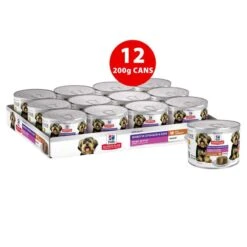 Hill's Science Plan Sensitive Stomach & Skin Small & Mini Mousse Turkey (12 X 200g) -Hill's Science Plan Store atf 608362 stacked can image 3 2
